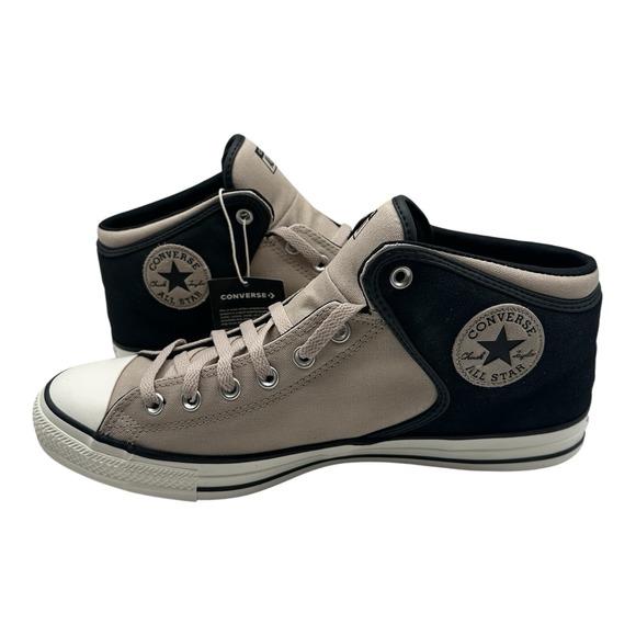 Converse Men's Black and Tan High-Top Sneakers - Picture 3 of 10